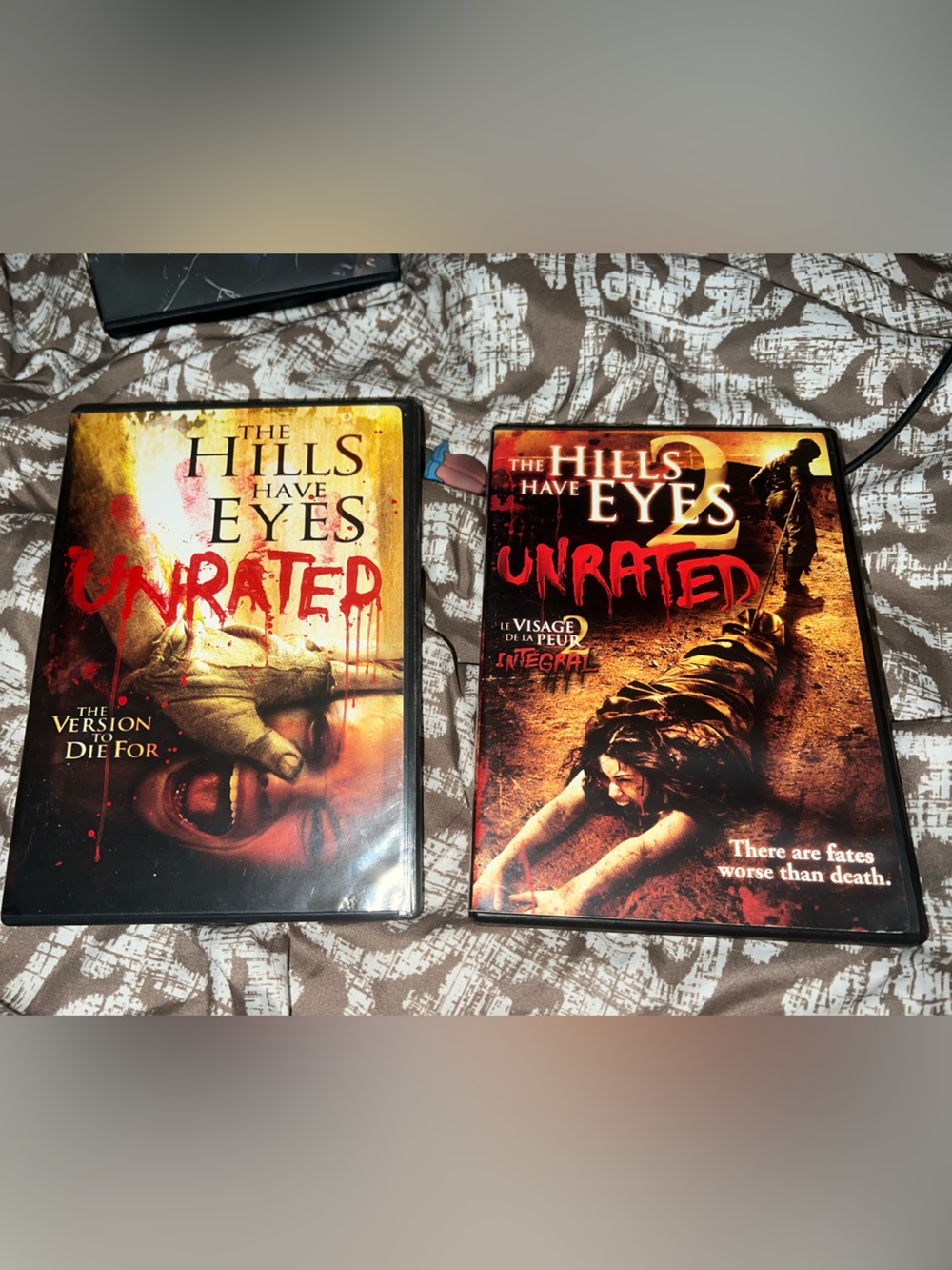 The Hills Have Eyes one and two Unrated - Horror Movies DVD (Black/Red)